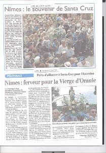 13 NIMES SANTA CRUZ  ARTICLES DU MIDI LIBRE  (5)
